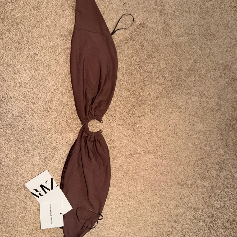 Zara Chocolate Bikini Set (Top size Large, Bottom size medium) - Picture 8 of 11